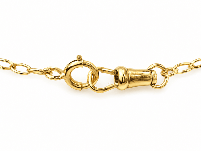 Giletière ancienne Art Nouveau en or jaune 18 ct 58 Facettes 33845