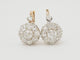 Boucles d'oreilles Boucles d'oreilles dormeuses marguerite en or jaune, platine et diamants 58 Facettes 33836