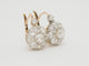 Boucles d'oreilles Boucles d'oreilles dormeuses marguerite en or jaune, platine et diamants 58 Facettes 33836