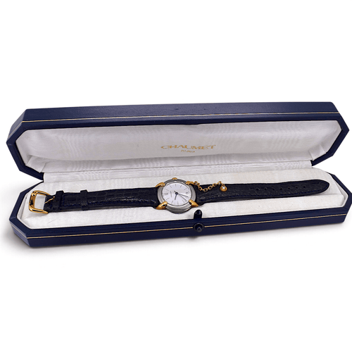 Montre Chaumet Élysée - Montre en or 18k et acier, cadran blanc 58 Facettes WA-1009