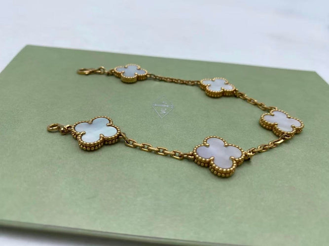 Bracelet Van Cleef & Arpels - Bracelet Vintage Alhambra 5 motifs 58 Facettes Jnci192