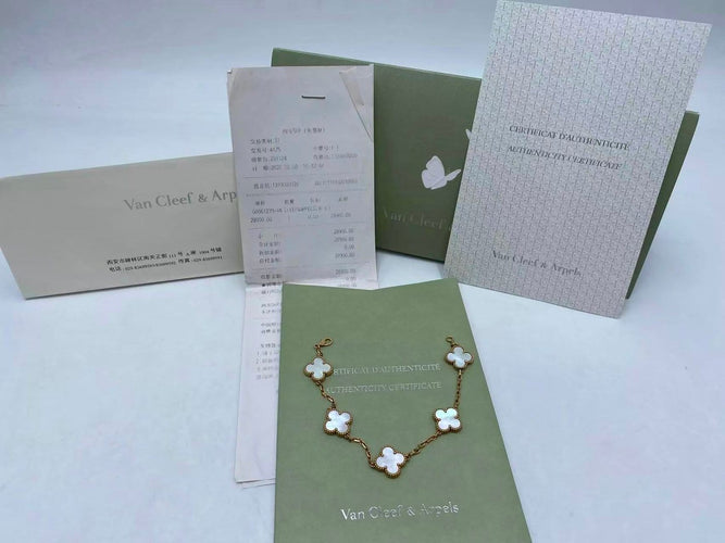 Bracelet Van Cleef & Arpels - Bracelet Vintage Alhambra 5 motifs 58 Facettes Jnci192