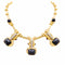Collier Collier en or jaune, hématites, rubis et diamants 58 Facettes 35926