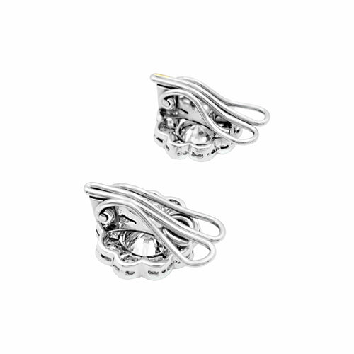 Boucles d'oreilles Boucles d'oreilles en platine, or blanc et diamants 58 Facettes 35981