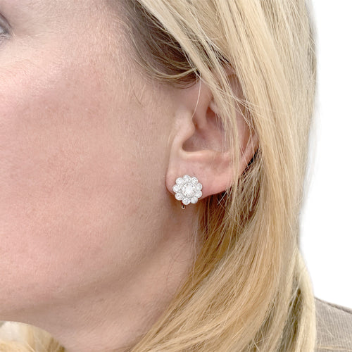 Boucles d'oreilles Boucles d'oreilles en platine, or blanc et diamants 58 Facettes 35981
