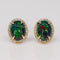 Boucles d'oreilles Boucles d'oreilles en or jaune 14 ct, opales noires et diamants 58 Facettes E0062