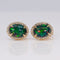 Boucles d'oreilles Boucles d'oreilles en or jaune 14 ct, opales noires et diamants 58 Facettes E0062