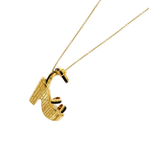 Collier Salvatore Ferragamo Miniature preziose - Collier long en or jaune 18 ct avec charm 58 Facettes 38608
