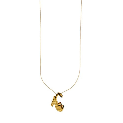 Collier Salvatore Ferragamo Miniature preziose - Collier long en or jaune 18 ct avec charm 58 Facettes 38608