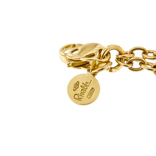 Bracelet Gabriella Rivalta - Bracelet fleur émaillée en or jaune 18 carats, diamants 58 Facettes 36327