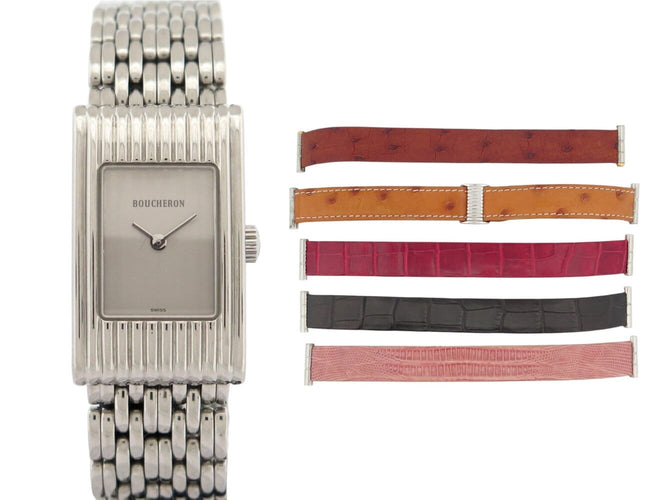 Montre Boucheron Reflet Small - Montre quartz 29 mm acier, 5 bracelets 58 Facettes 276383