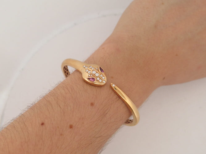 Bracelet Bulgari - Bracelet Serpenti Seduttori en or rose 18k, diamants 58 Facettes 275118