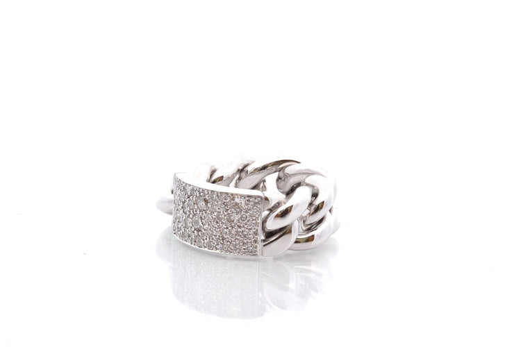 Bague 51 Dior - Bague gourmette en or 18k et diamants 58 Facettes 26906dv