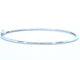 Bracelet Bracelet jonc en or blanc 14 carats et diamants naturels 58 Facettes 2381