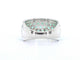 Bague 54 Bague pavée en or blanc, diamants naturels et émeraudes 58 Facettes 2382