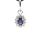 Boucles d'oreilles Boucles d'oreilles pendantes en or blanc 14k, diamants et saphirs 58 Facettes 2384