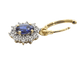 Boucles d'oreilles Boucles d'oreilles pendantes en or, diamants et saphirs 58 Facettes 2385