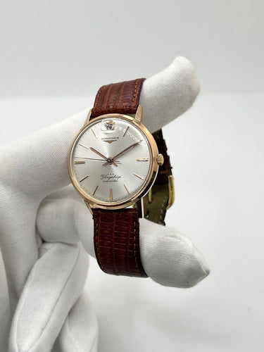 Montre Longines Flagship - Montre automatique en or rose 18 carats 58 Facettes 2149