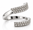 Bague 54 Miluna - Bague spirale en or blanc 18 carats et diamants 58 Facettes 91066