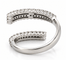 Bague 54 Miluna - Bague spirale en or blanc 18 carats et diamants 58 Facettes 91066