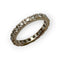 Bague 54 Alliance tour complet en or blanc 750 et diamants 58 Facettes 149070950