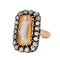 Bague 54 Bague victorienne en or jaune 18k, camée cornaline et diamants 58 Facettes
