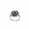 Bague 57 Bague en platine, émeraude et halo de diamants 58 Facettes 50531