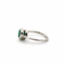 Bague 51 Bague solitaire en or blanc 750 et émeraude colombienne 58 Facettes 50532