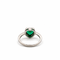 Bague 51 Bague solitaire en or blanc 750 et émeraude colombienne 58 Facettes 50532