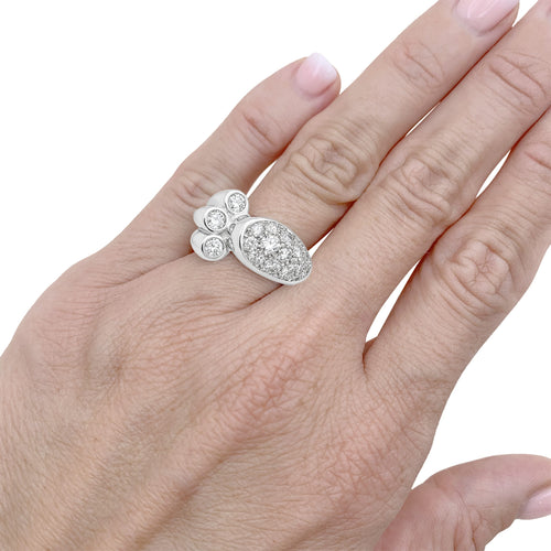 Bague 51 Bague vintage en or jaune et blanc 750 et diamants 58 Facettes 35934
