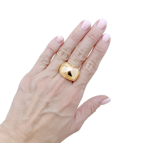 Bague 60 Bulgari Pyramide - Bague en trois ors 750 58 Facettes 35998