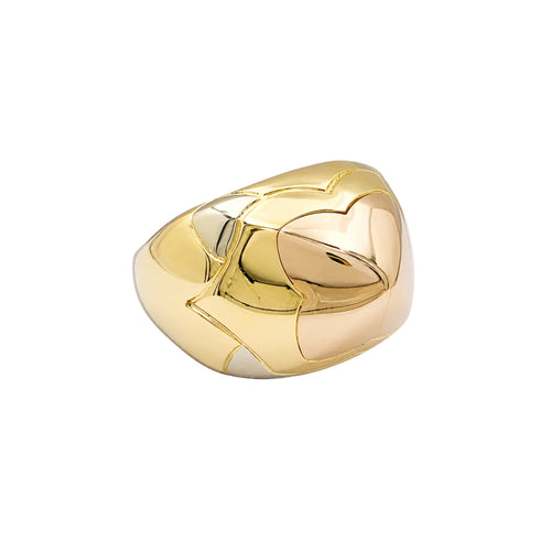 Bague 60 Bulgari Pyramide - Bague en trois ors 750 58 Facettes 35998