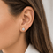Boucles d'oreilles Puces d'oreilles en or blanc 18k et diamants 58 Facettes BO-003