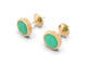 Boucles d'oreilles Poiray Lolita - Boucles d'oreilles chrysoprase en or jaune 18k 58 Facettes 276940