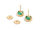 Boucles d'oreilles Poiray Lolita - Boucles d'oreilles chrysoprase en or jaune 18k 58 Facettes 276940