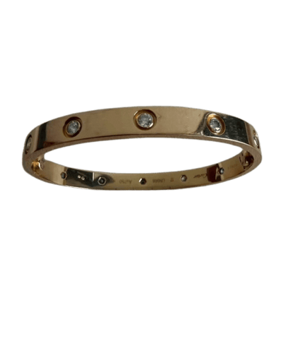 Cartier Love - Bracelet en or rose et 10 diamants