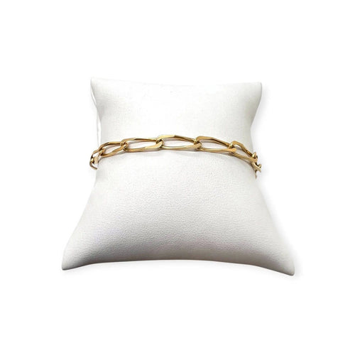 Bracelet Bracelet en or jaune 750 à maille cheval 58 Facettes 330103381