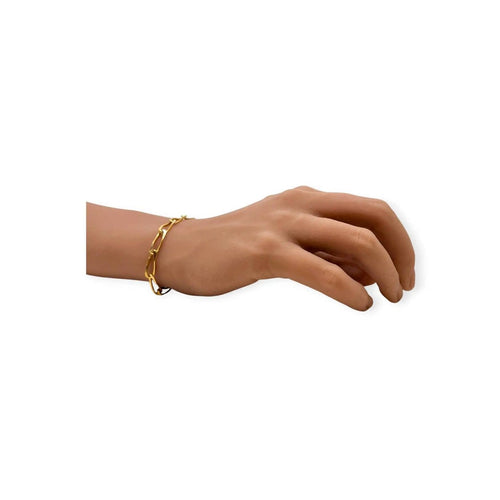 Bracelet Bracelet en or jaune 750 à maille cheval 58 Facettes 330103381