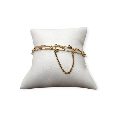 Bracelet Bracelet en or jaune 750 à maille cheval 58 Facettes 330103381