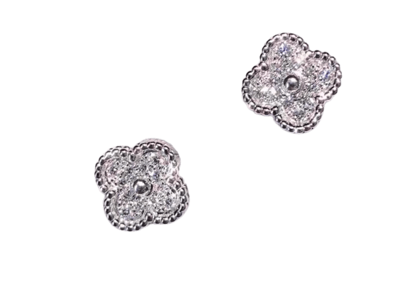 Boucles d'oreilles Van Cleef & Arpels Sweet Alhambra - Boucles d'oreilles diamants 58 Facettes jnci197