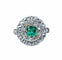 Bague 45 Bague marguerite en or 18 carats, émeraude et diamants 58 Facettes AB742