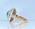 Bague 45 Bague marguerite en or 18 carats, émeraude et diamants 58 Facettes AB742