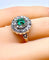 Bague 45 Bague marguerite en or 18 carats, émeraude et diamants 58 Facettes AB742