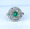 Bague 45 Bague marguerite en or 18 carats, émeraude et diamants 58 Facettes AB742