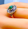 Bague 45 Bague marguerite en or 18 carats, émeraude et diamants 58 Facettes AB742