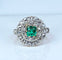 Bague 45 Bague marguerite en or 18 carats, émeraude et diamants 58 Facettes AB742