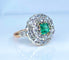 Bague 45 Bague marguerite en or 18 carats, émeraude et diamants 58 Facettes AB742