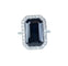 Bague 53 Bague en platine, saphir 8,60 carats et diamants vers 1900 58 Facettes AB743