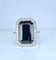 Bague 53 Bague en platine, saphir 8,60 carats et diamants vers 1900 58 Facettes AB743