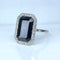 Bague 53 Bague en platine, saphir 8,60 carats et diamants vers 1900 58 Facettes AB743